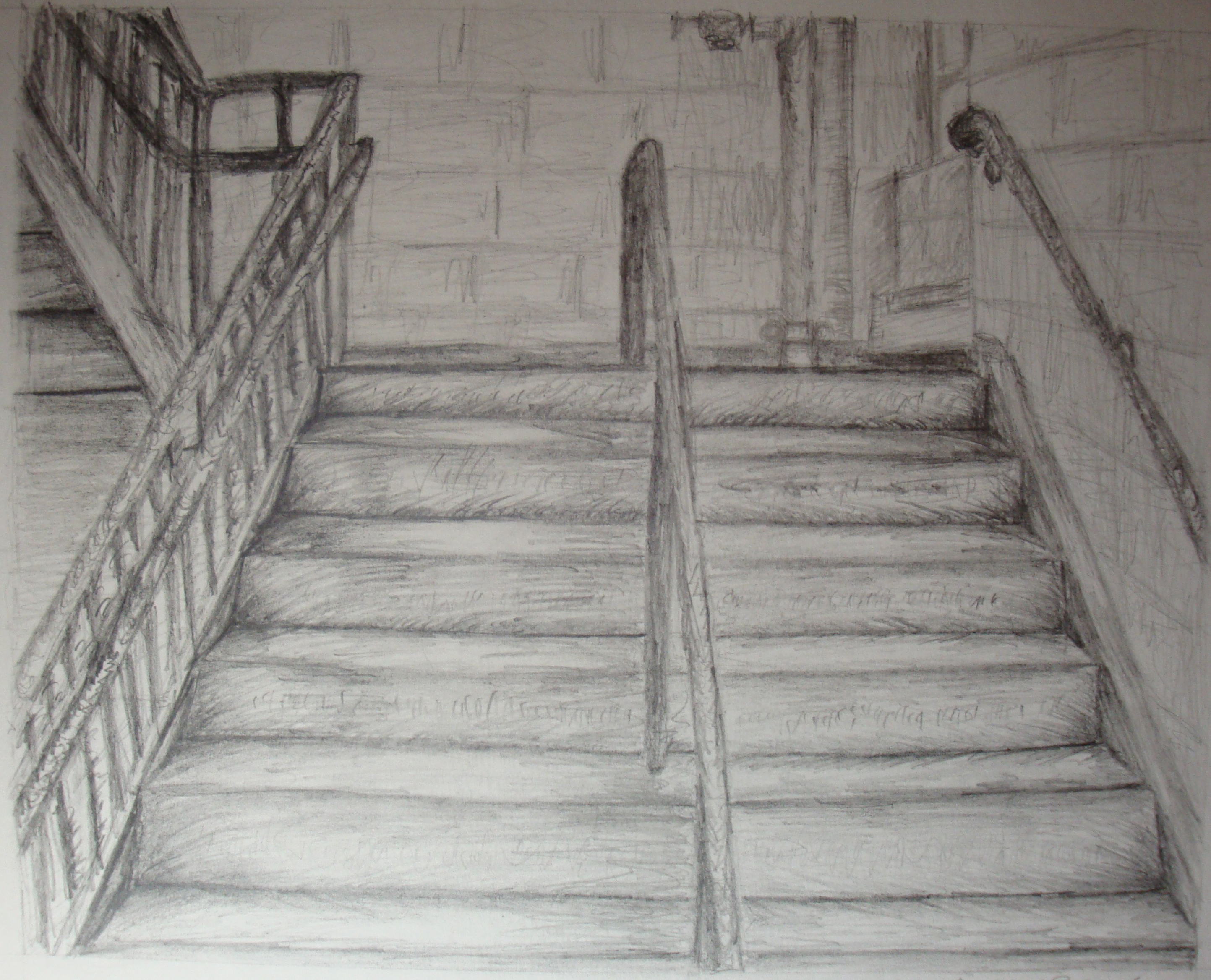 Stairs Drawing by izuna1313 on DeviantArt