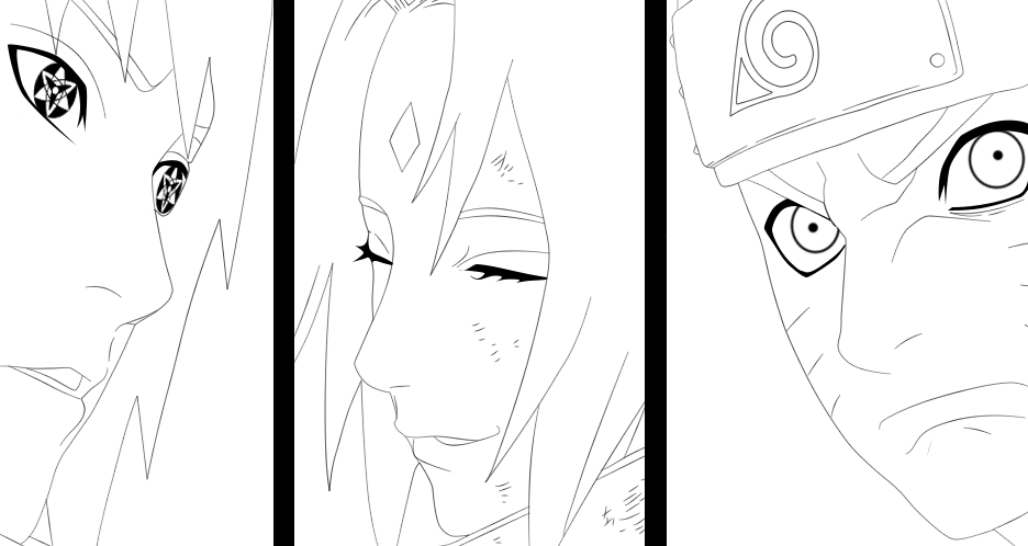 naruto team seven coloring pages - photo #5