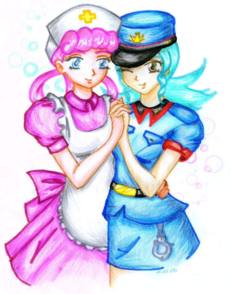 nurse joy and officer jenny by nursejoy7 on DeviantArt