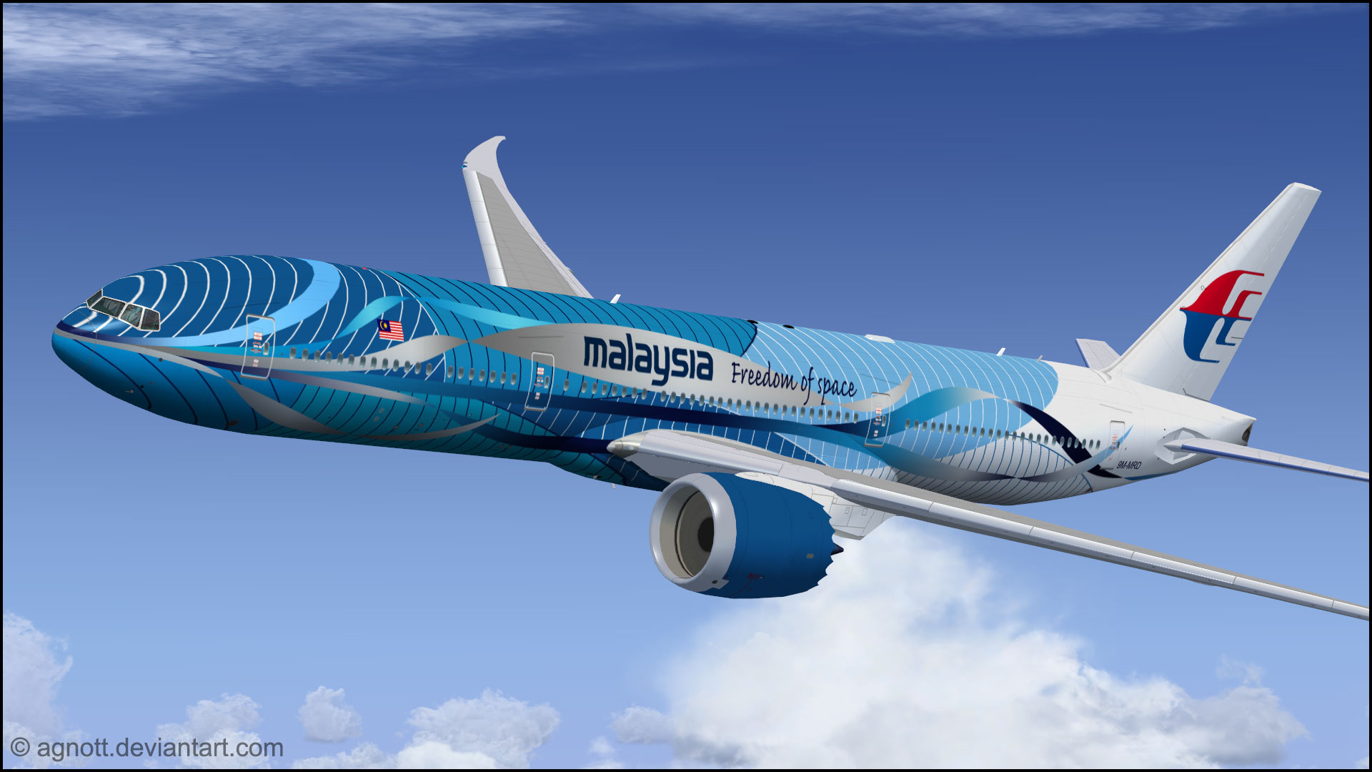 B7779X Malaysia Airlines Repaint by agnott on DeviantArt