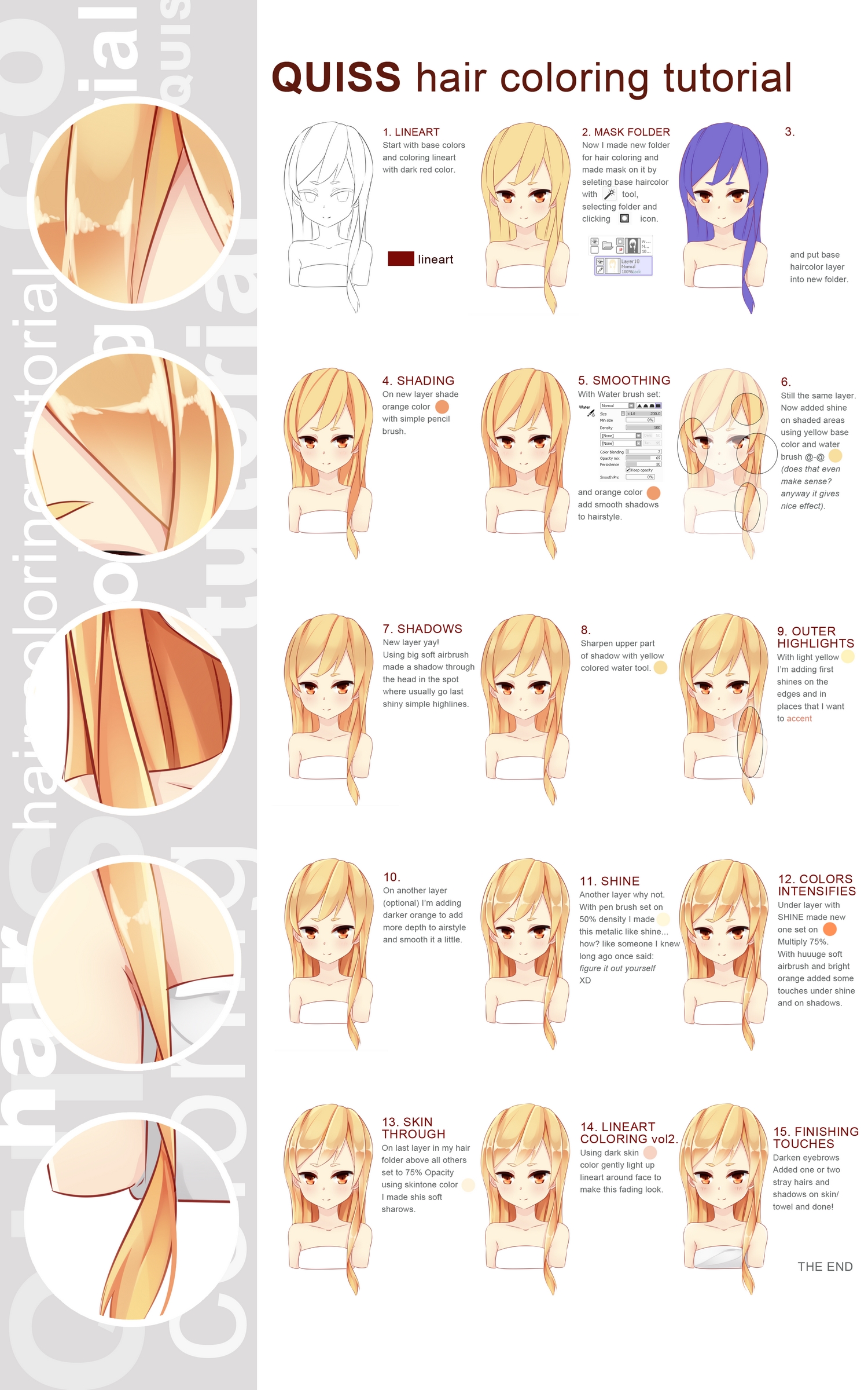 Hair coloring tutorial by Quiss on DeviantArt