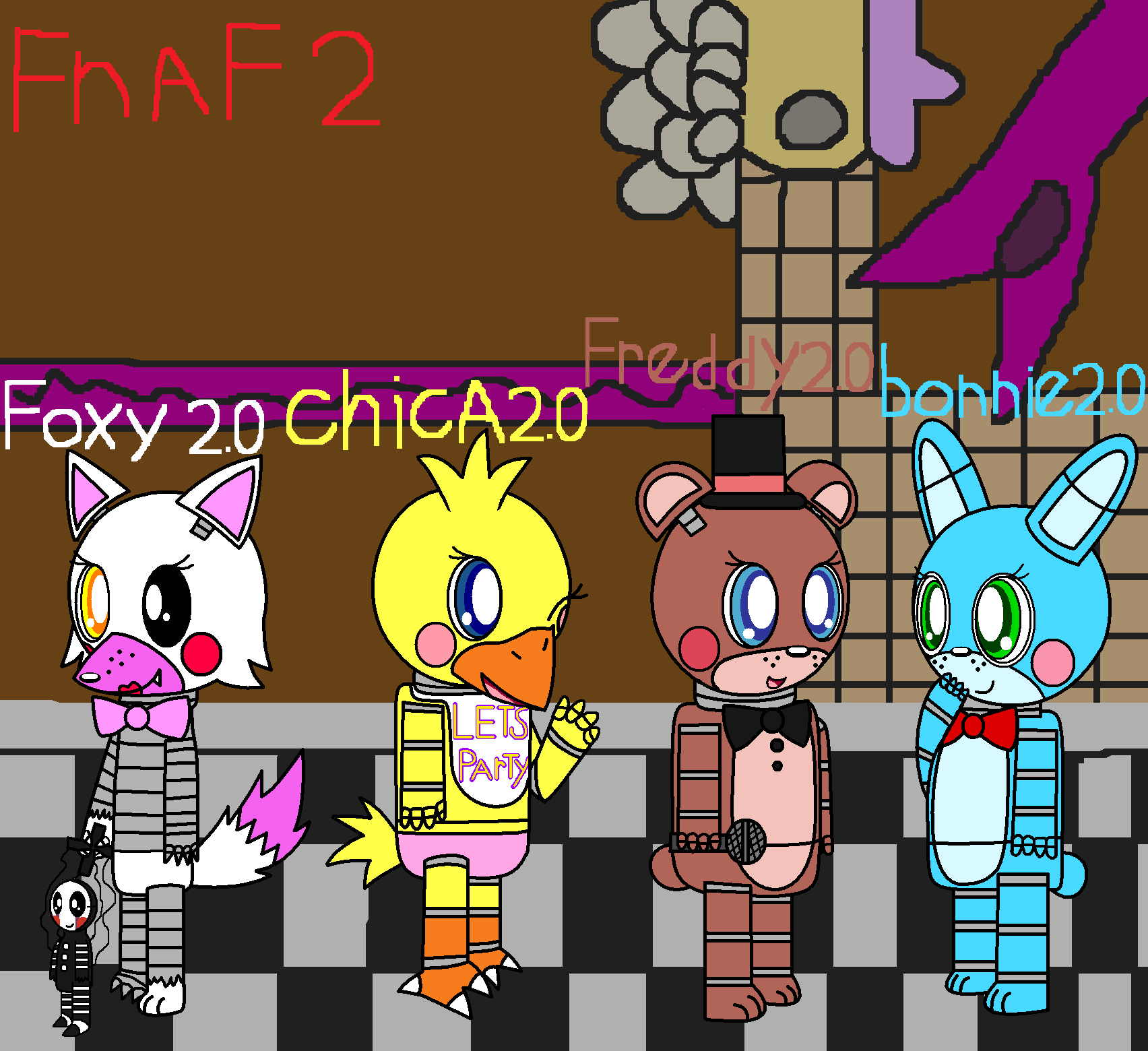 fnaf cute animatronics coloring pages - photo #46