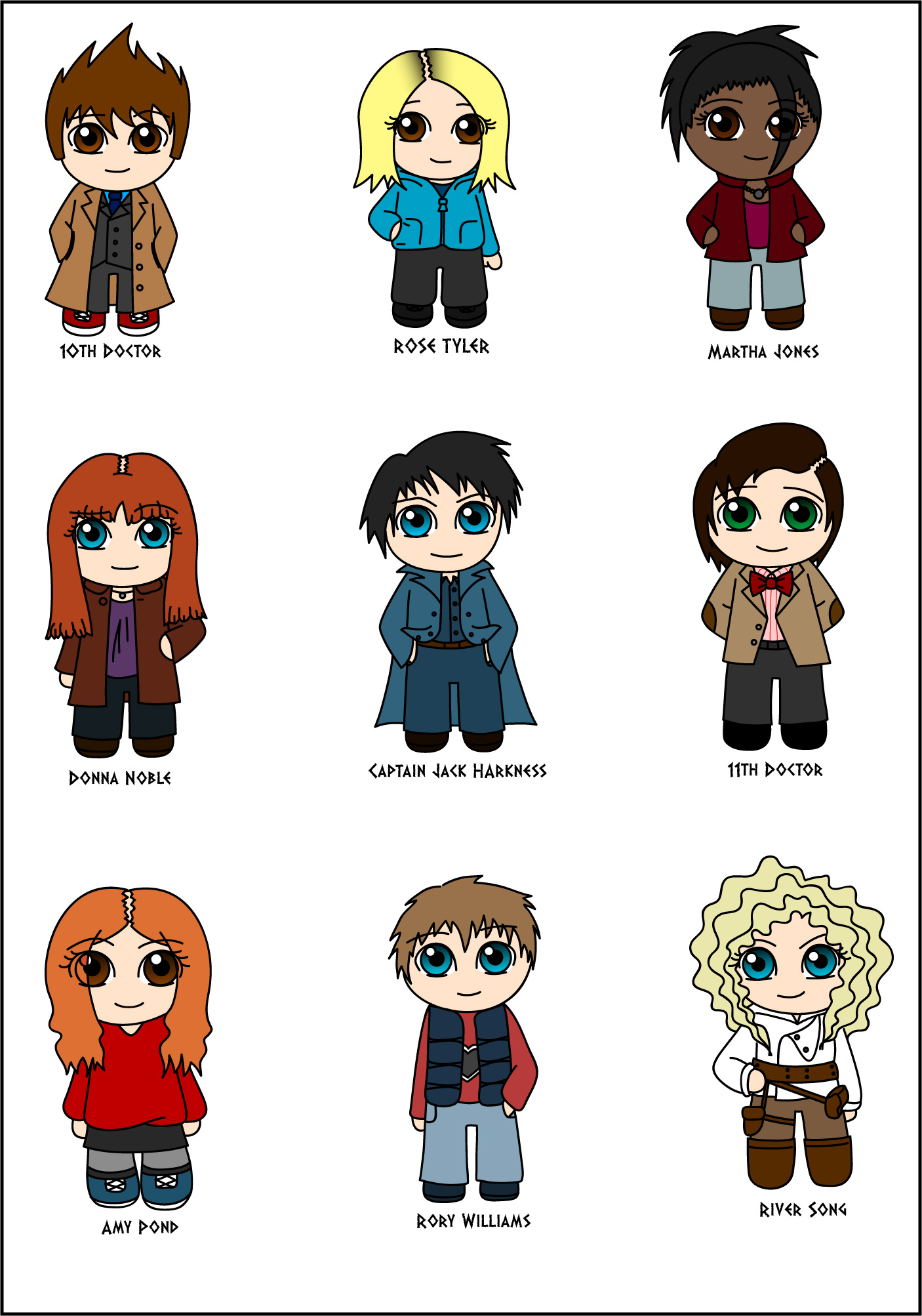 Doctor Who Chibified :D by Trisidael on DeviantArt