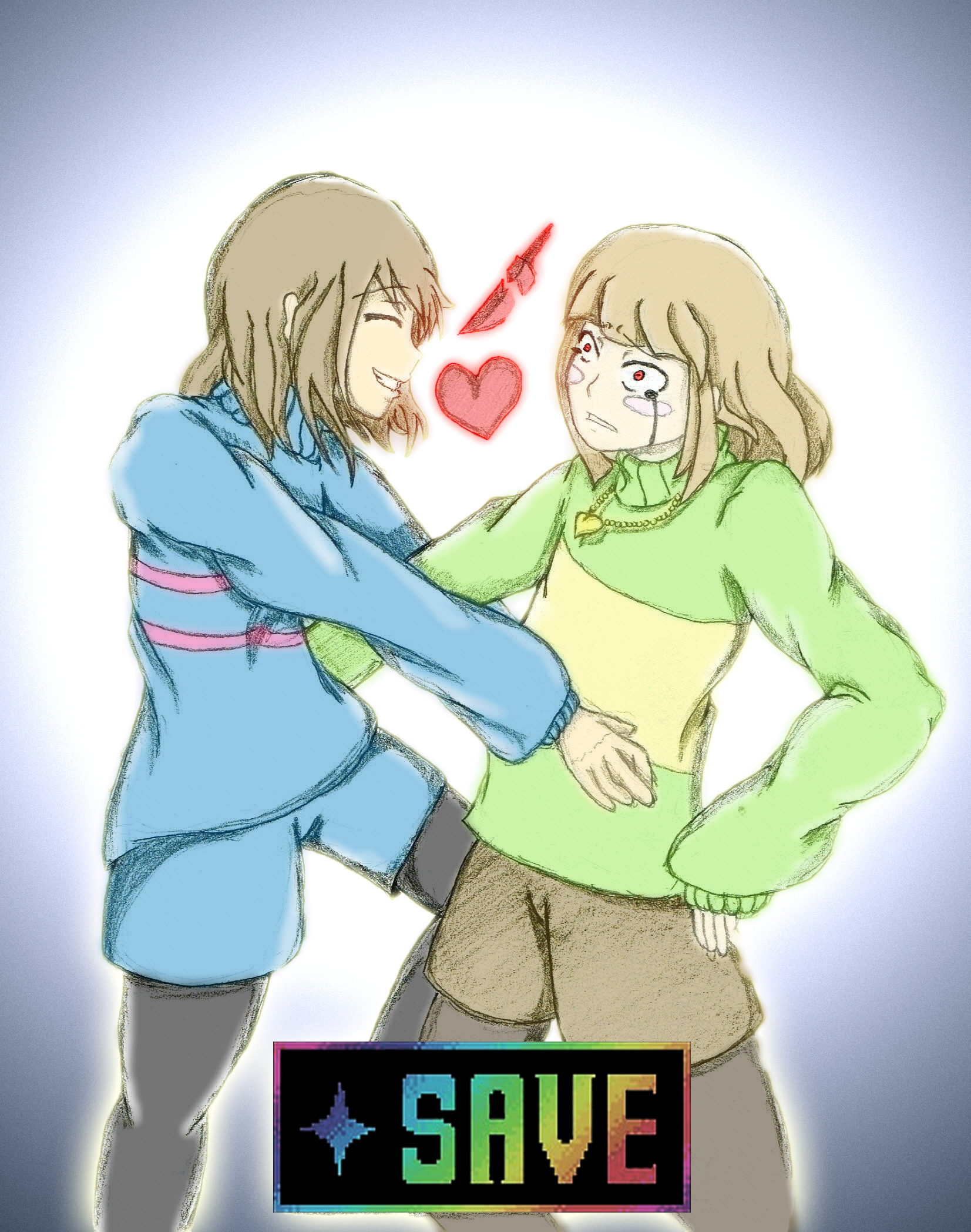 undertale frisk and flowey