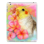 Cockatiel With Frangipani Realistic Painting iPad Case