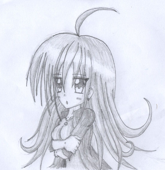 Anime Girl- Pencil Drawing by oldanthropokemon on DeviantArt