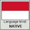 Indonesian language level NATIVE by animeXcaso