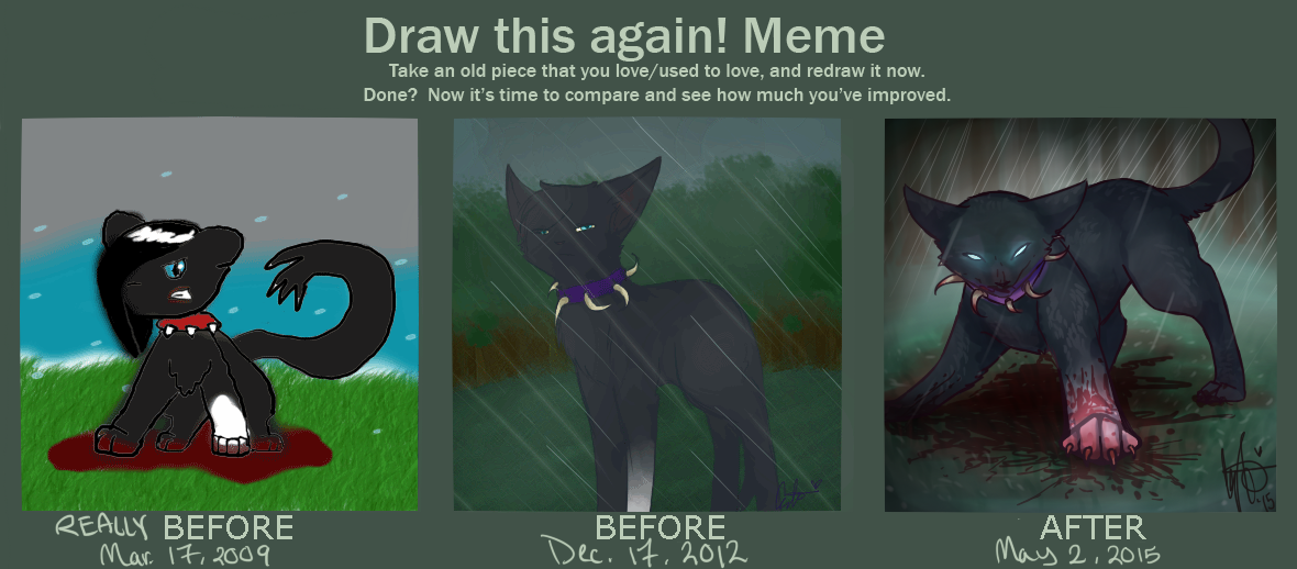 Draw This Again 2009 vs 2012 vs 2015 by Coyoteclaw11