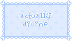 stamp: actually divine (blue) by m5w