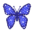 Blue Glitter Butterfly 2 by Amazinadrielle