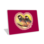 Java Sparrow Finches Realistic Painting Laptop Skin