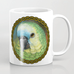 Blue Fronted Amazon Parrot Realistic Painting Mug