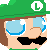 Cute Luigi (puffyboo style) Chat Icon