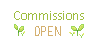 Free Status Button: Commission Open by koffeelam